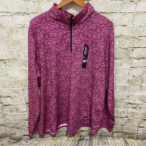 NWT Zone Pro Pink Black Athletic Half Zip Pullover